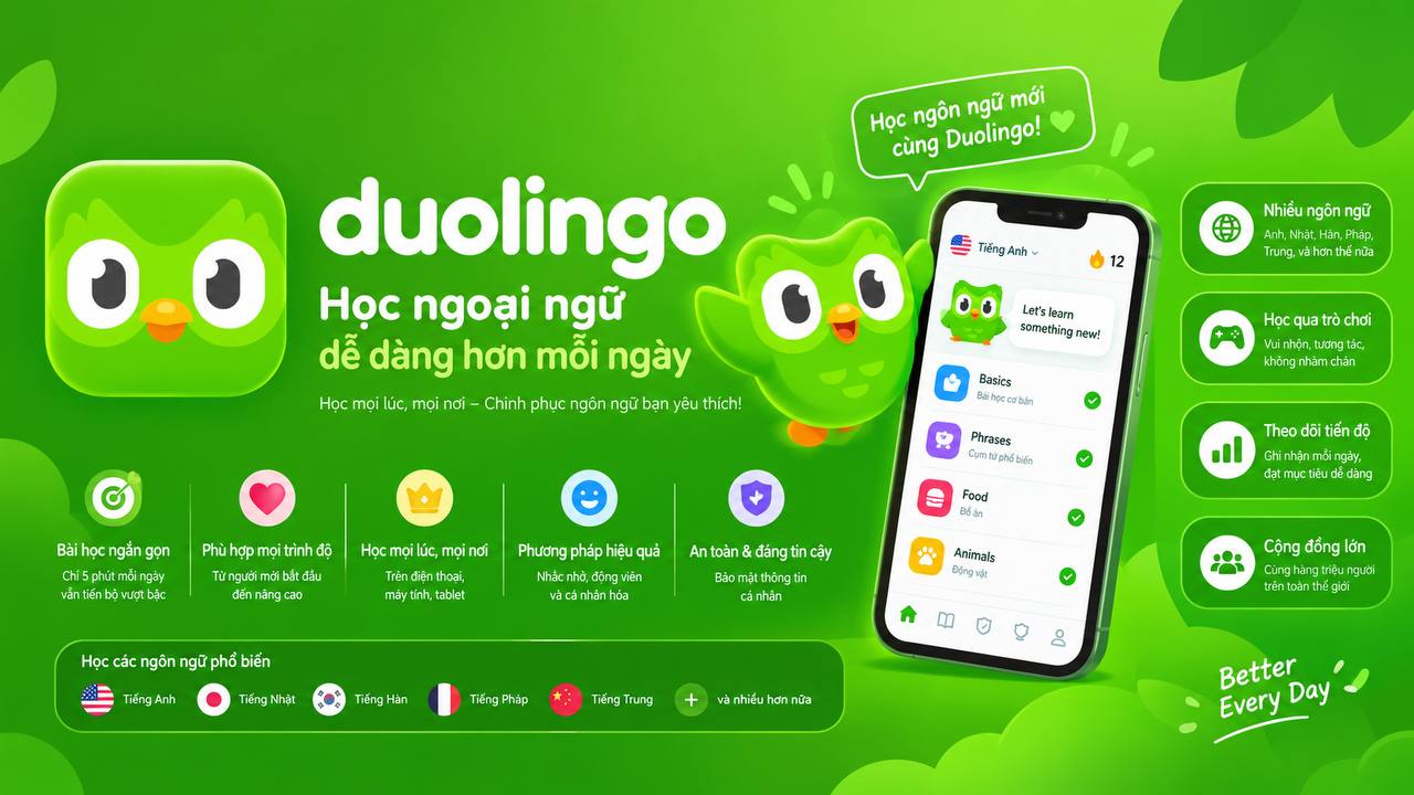 [LINK] Super Duolingo 12 Tháng